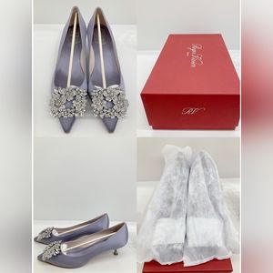 Roger Vivier bouquet strass kitten heel